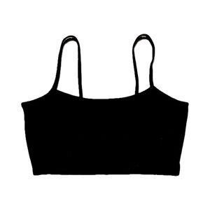 437 Bra Top Sports Bra Black Size Medium
